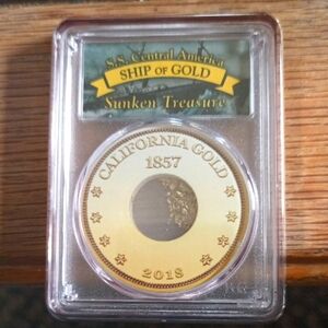 California Gold Coin 1857 Ship Wreck PA114